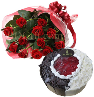 (51) Cake W/Rose 