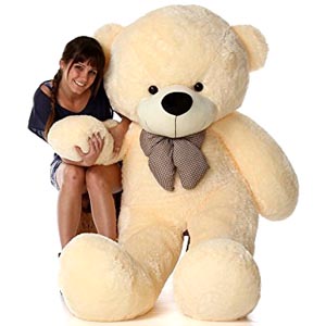 (20) Extra Large Off White Teddy Bear 5 feet