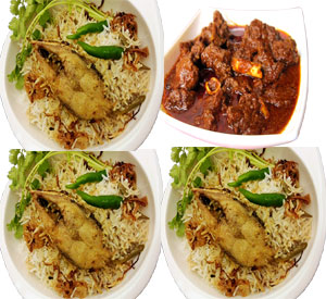 (02) Ilish polao with Beef curry-3 person