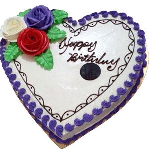 (11) 2.2 Pounds Vanilla Heart Cake