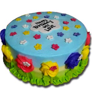 1 Pound Round Shape Vanilla Cake