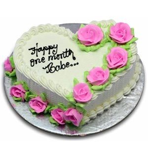 6.6 Pounds Vanilla Heart Cake