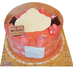 (01) Cooper's - Half kg Red Velvet Round Cake