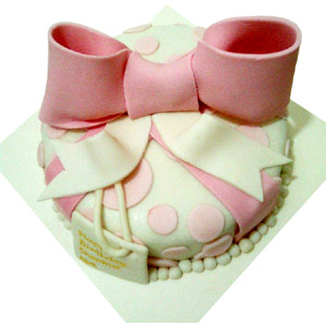 (69) 1 Pounds Ribbon Fondant Cake