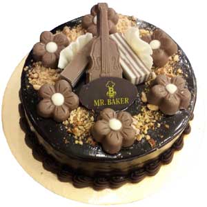 (19) Mr. Baker - Half kg Chocolate dekar Round Cake