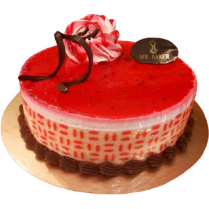 Mr. Baker - 2 Pounds Strawberry Mousse Round Cake