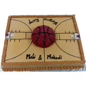 6.6 pounds Basket ball court Cake