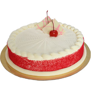 1 pound round shaped red velvet cake