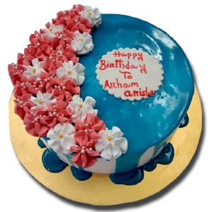 1 Pound Round Shape Vanilla Cake