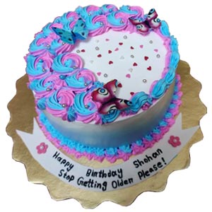 1 Pound Round Shape Vanilla Cake
