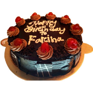 (01) Hot- 2 Pounds Special Black Forest Round Cake