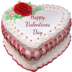(001) 2.2 Pounds Vanilla Heart Cake