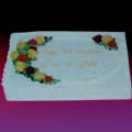 (99) Yummy Yummy - 4.4 pounds vanilla square shape cake