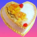 (54) 3.3 pounds Vanilla Heart Cake