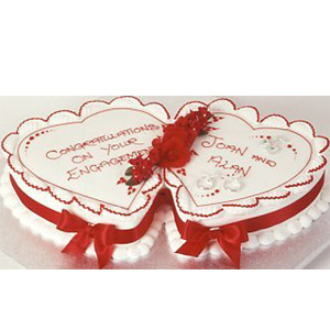 (42) Yummy Yummy- 8.8 Pounds Vanilla Double Heart Cake