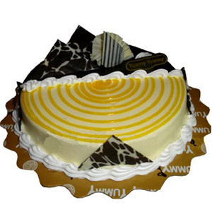 (25)Yummy Yummy- Half kg chocolate & vanilla mix round shape cake