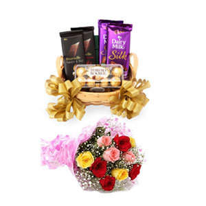 Chocolate Basket & Flower