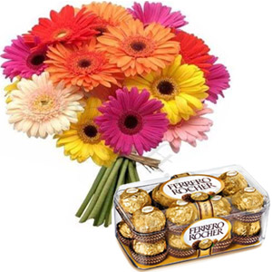 Garbera W/ chocolates