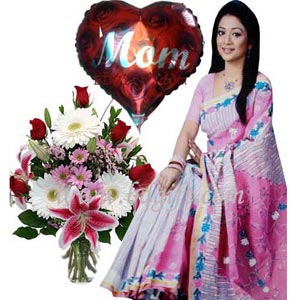 (13) Sharee W/ Mixed Flower in a vase & Balloon