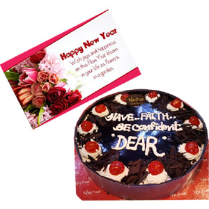 Cake W/ New year Card