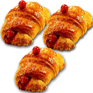 Well food - cherry croissant-3 Pieces