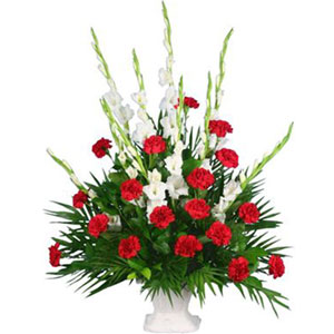 (14) Carnations & Gladiolus in a Basket