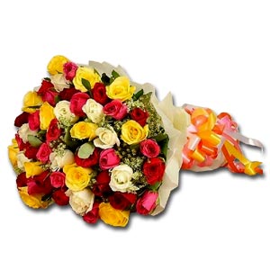 Mixed Roses in a Bouquet