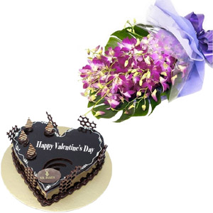 Orchid and cake