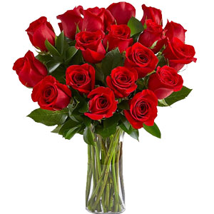 (20) 18 pcs roses in a vase