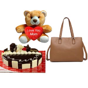  Cake W/ Teddy bear & handbag