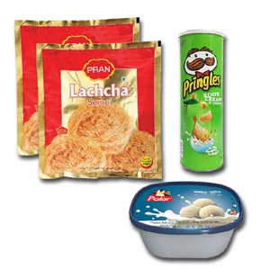 Ice Cream W/ Lachcha Semai & Pringles