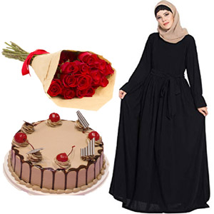 (01) Cake W/ burka & red roses