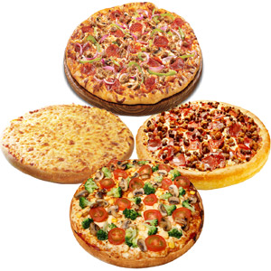 Pizza - 4 Personal Pan Pizzas in one box