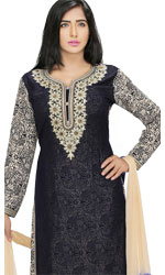 Jorjet & Silk combination Salwar Kameez