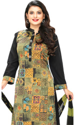 Jorjet & Silk combination Salwar Kameez