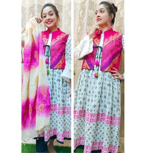 (11) 2 Piece Cotton Dress