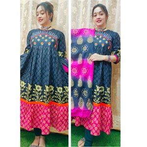 (14) 2 Piece Cotton Dress