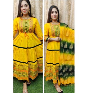 (17) 2 Piece Cotton Dress