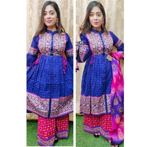 (19) 3 Piece Cotton Dress