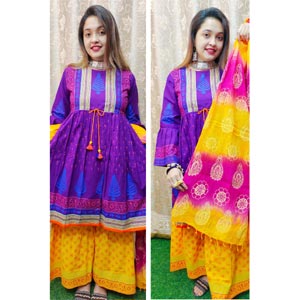 (21) 3 Piece Cotton Dress