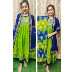 (03) 2 Piece Cotton Dress