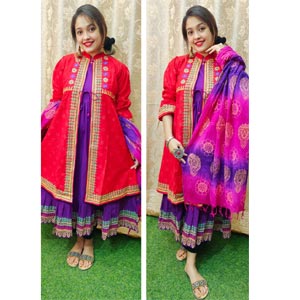 (04) 2 Piece Cotton Dress
