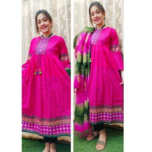 (04) 2 Piece Cotton Dress