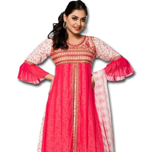 (23) Lilen & Georgette Combination Salwar Kameez