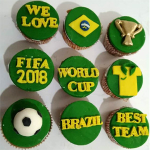 Brazil designed FIFA cupcake