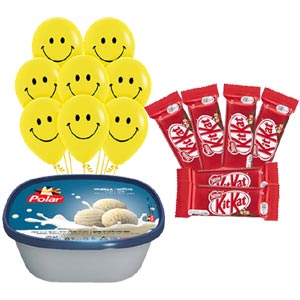  Kitkat Chocolates W/ Ice-cream & Balloons